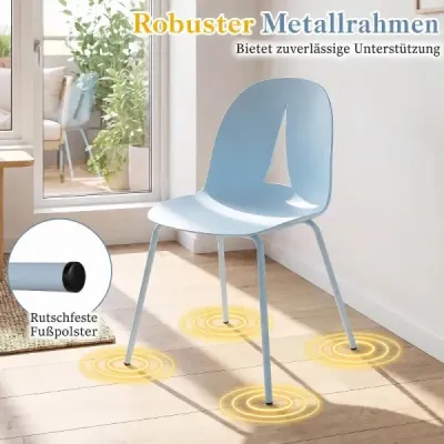 Moderné jedálenské stoličky, sada 4 ks, nosnosť do 150 kg, ergonomické kuchynské stoličky s operadlom