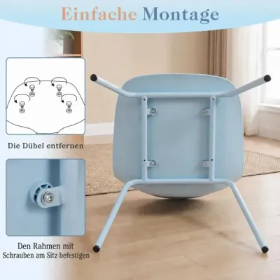 Moderné jedálenské stoličky, sada 4 ks, nosnosť do 150 kg, ergonomické kuchynské stoličky s operadlom
