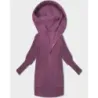Alpaka bunda s kapucňou v farbe vresu MODA19905