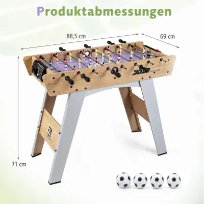 Stolný futbal s odnímateľnými nohami pre deti a dospelých so 4 loptičkami a pevným rámom