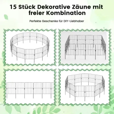 30 ks dekoratívneho záhradného plotu, kovový plot na záhony, plot na zasadenie, dekoratívny plot, ohradný plot, čierny