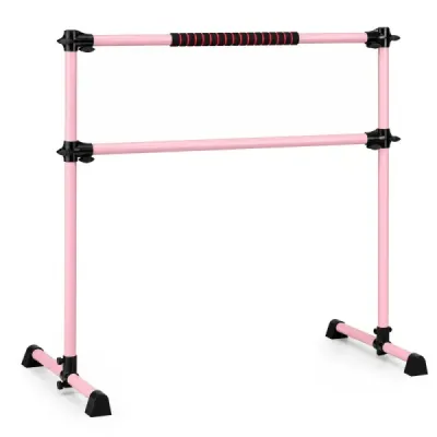 Baletná tyč Baletná/rozťahovacia tyč Výškovo nastaviteľná mobilná ružová 123 x 71 x 119 cm