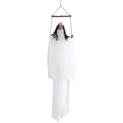 183 cm Halloween dekorácia so svietiacimi očami, dekorácia duchov so svetelným a zvukovým efektom
