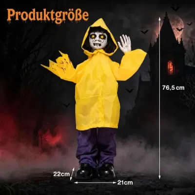Halloweenska dekorácia Vonkajšia životná veľkosť Halloween Animatronic Ghost Figúrka pre strašidelné domy Záhrada