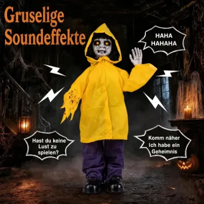 Halloweenska dekorácia Vonkajšia životná veľkosť Halloween Animatronic Ghost Figúrka pre strašidelné domy Záhrada