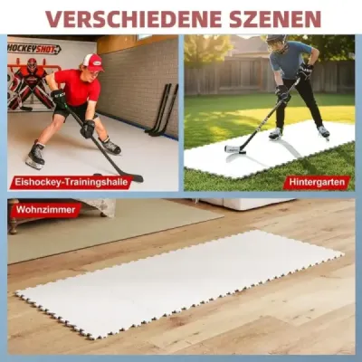 Balenie 10 syntetických ľadových dlaždíc Dryland na tréningovú hokejovú podložku 465 x 465 cm