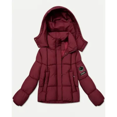 Dámska puffer bunda MODA6061 bordová