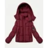 Dámska puffer bunda MODA6061 bordová
