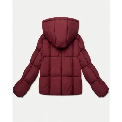 Dámska puffer bunda MODA6061 bordová