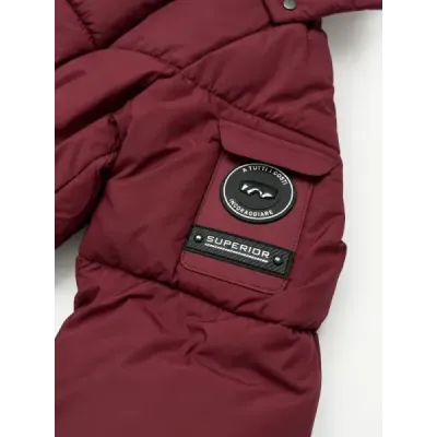 Dámska puffer bunda MODA6061 bordová