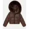 Dámska prechodná bunda  čierna MODA6031 hnedá