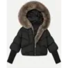 Dámska zimná bunda oversize s kožušinkou MODA6085 čierna