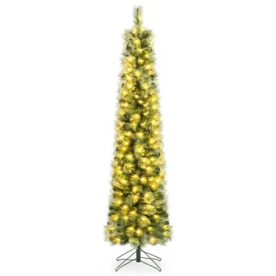 Umelý vianočný stromček, 183 cm, smrekovec s 264 vetvičkami, vianočný stromček s 120 LED diódami