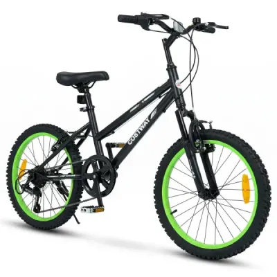 20-palcové detské horský bicykel s 7-rýchlostnou prehadzovačkou Shimano, nosnosť až 100 kg, čierne