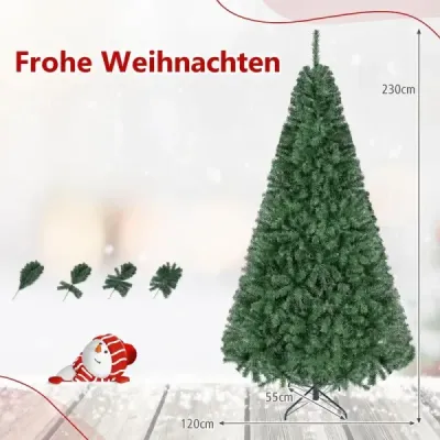 230 cm umelý vianočný stromček s kovovým stojanom Christmas Tree Green