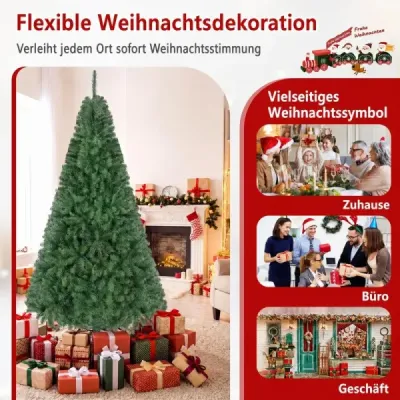 230 cm umelý vianočný stromček s kovovým stojanom Christmas Tree Green