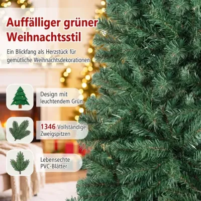 230 cm umelý vianočný stromček s kovovým stojanom Christmas Tree Green