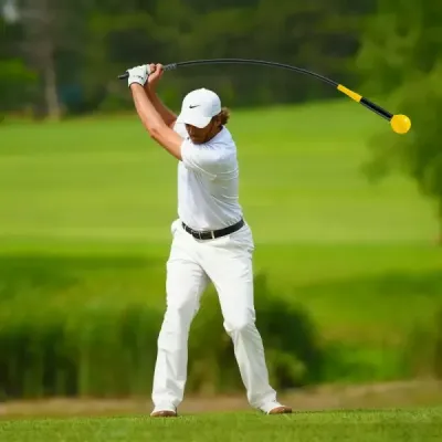 Sada 2 ks, 120 cm, tréningová pomôcka na golfový švih s závažím na hlave, tréningová pomôcka na golf, tréningový švih, žltá