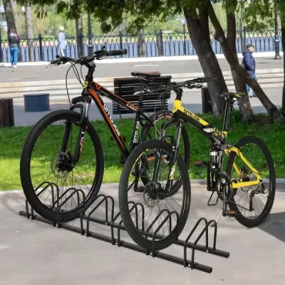 Stojan na bicykle so 6 parkovacími miestami pre bicykle Podlahový stojan čierny