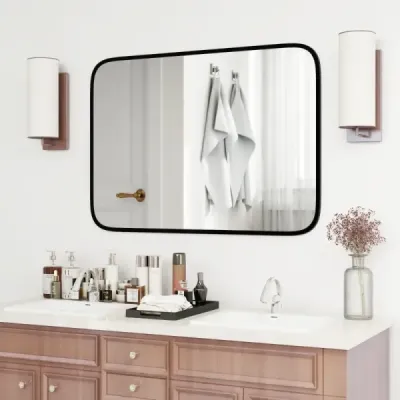 Kúpeľňové zrkadlo 70 x 50 cm veľké kozmetické zrkadlo s netrieštivou fóliou obdĺžnikové
