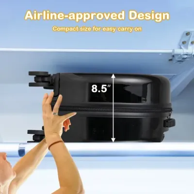 4-dielny detský kufor + batoh 10"+14" detský vozík s kolieskami čierny