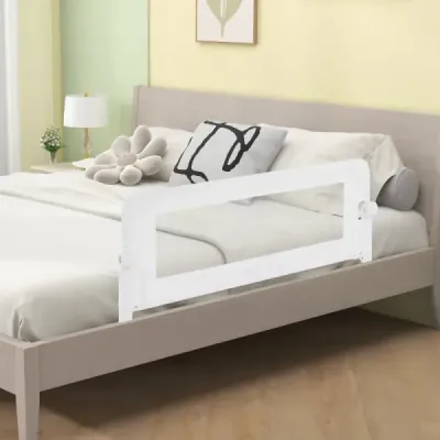 Sklápacia ochrana postele s nastaviteľnými popruhmi Ochrana postele 121 x 40,5 x 42 cm Biela