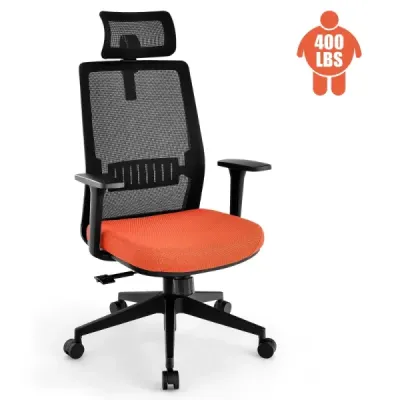 Ergonomická kancelárska stolička s operadlom a bedrovou opierkou a pohodlnou 3D opierkou hlavy do 180 kg