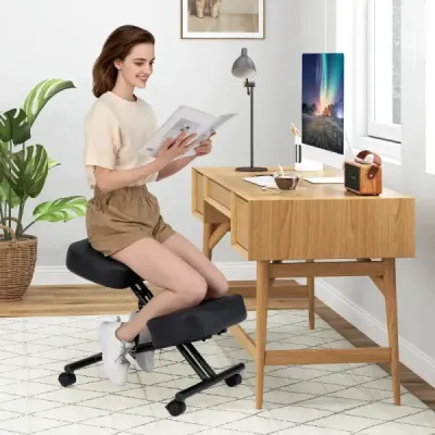 Ergonomická kolenná stolička s nakloneným sedadlom na úľavu od bolesti Ortopedická kancelárska stolička