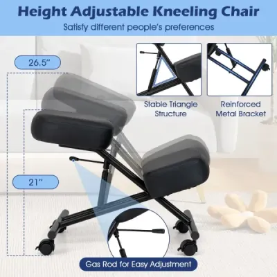 Ergonomická kolenná stolička s nakloneným sedadlom na úľavu od bolesti Ortopedická kancelárska stolička