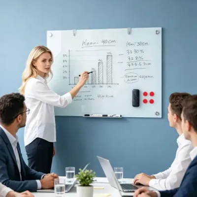 Sklenená magnetická tabuľa 60 x 90 cm, magnetická stena, na ktorú sa dá písať a z ktorej sa dá zotrieť, bezrámová biela tabuľa