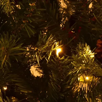 Umelý vianočný stromček s LED rozprávkovými svetlami Vianočný stromček 210/225/240 cm Zelená-210 cm