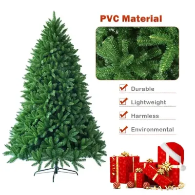 180 cm Umelý vianočný stromček PVC ihly Umelý stromček Zelený