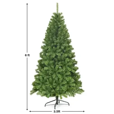 Umelý vianočný stromček 180 cm vianočný stromček s kovovým stojanom zelený