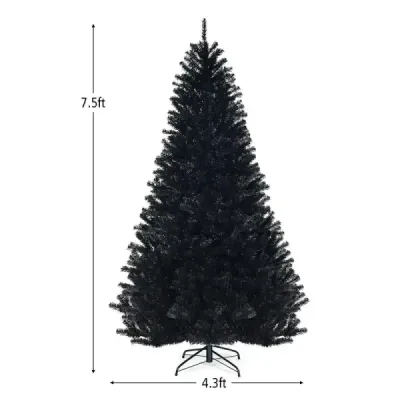 225 cm umelý vianočný stromček umelý stromček Vianočný ozdobný stromček čierny