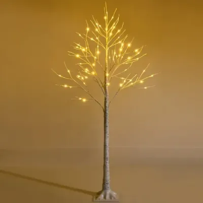 150 cm LED svetelný strom breza s teplými bielymi LED svetlami