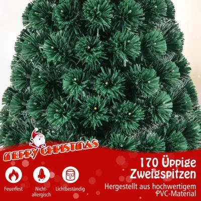 150 cm umelý vianočný stromček s 8 režimami osvetlenia Vianočný stromček z optických vlákien