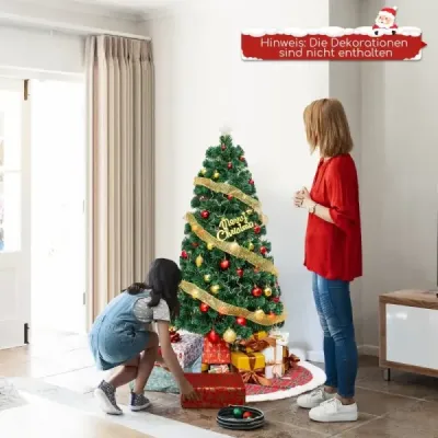 150 cm umelý sklolaminátový vianočný stromček s osvetlením