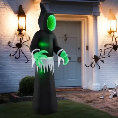 245CM vonkajšia halloweenska dekorácia LED nafukovací halloweensky duch bez ozdoby na tvár