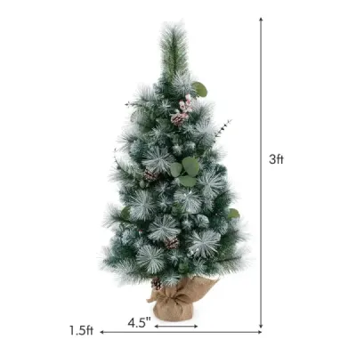 90 cm umelý vianočný stromček s osvetlením a 30 teplými bielymi LED svetlami a časovačom