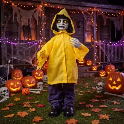 Halloweenska dekorácia Vonkajšia životná veľkosť Halloween Animatronic Ghost Figúrka pre strašidelné domy Záhrada