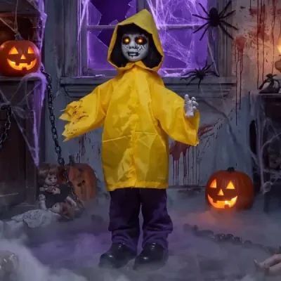 Halloweenska dekorácia Vonkajšia životná veľkosť Halloween Animatronic Ghost Figúrka pre strašidelné domy Záhrada