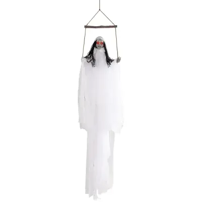 183 cm Halloween dekorácia so svietiacimi očami, dekorácia duchov so svetelným a zvukovým efektom