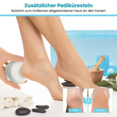 Masážny kúpeľ na nohy Kúpeľ na nohy s odnímateľným pedikérskym kameňom 1-hodinové automatické vypnutie Modrá