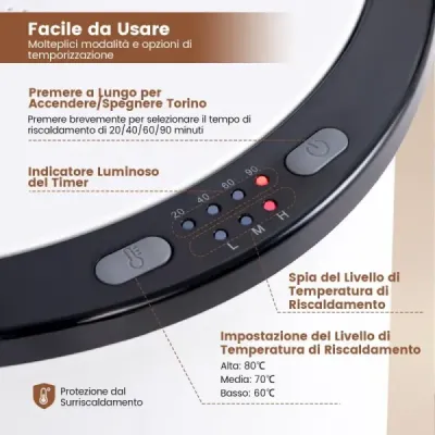 23l elektrický ohrievač uterákov s 3 úrovňami ohrevu, sušič uterákov, ohrievač, čierny