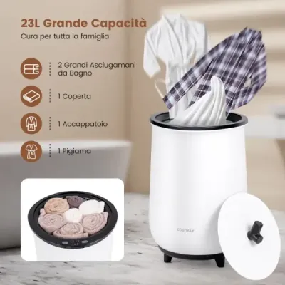 23l elektrický ohrievač uterákov s 3 úrovňami ohrevu, sušič uterákov, ohrievač, čierny