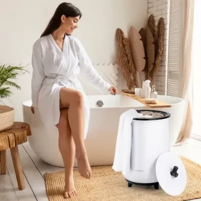 23l elektrický ohrievač uterákov s 3 úrovňami ohrevu, sušič uterákov, ohrievač, čierny