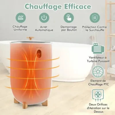 35L Veľký ohrievač uterákov s časovačom Elektrický sušič uterákov Stropný ohrievač biely