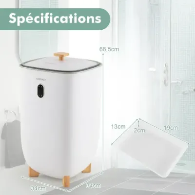 35L Veľký ohrievač uterákov s časovačom Elektrický sušič uterákov Stropný ohrievač biely