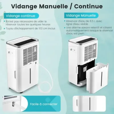 Odvlhčovač vzduchu Odvlhčovač vzduchu so 6,5 l nádržou na vodu do 30 ㎡ 25 l / deň