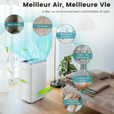 Odvlhčovač vzduchu Odvlhčovač vzduchu so 6,5 l nádržou na vodu do 30 ㎡ 25 l / deň